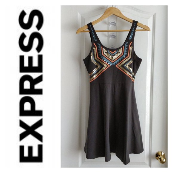 EXPRESS Sequin Embellished Dress Sz XS (NWOT) - Picture 1 of 4
